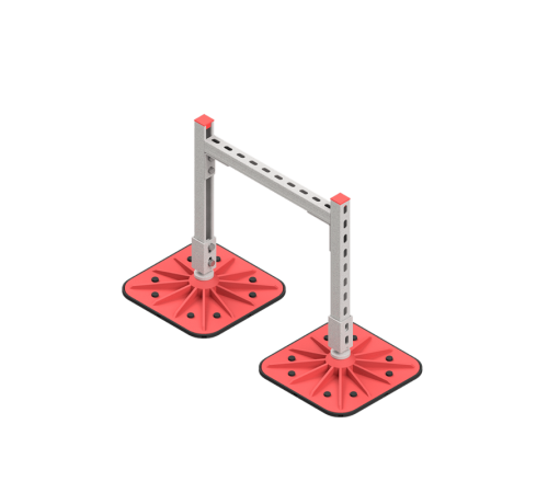 Опорная конструкция для гор. прямоуг. воздуховодов  TECHNORAPTOR FOOT 500х500 HD  KM-TR-F-SSHRAD-500-500 HD  КМ - профиль
