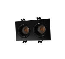 Светильник светодиодный встраиваемый DK3072-BK , IP20, 10Вт, GU5.3, LED, черный/черный, пластик  DK3072-BK  DENKIRS