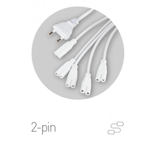 Разветвитель сетевой для фитолампы  FITO 5х IEC C7 (2 pin) 2 м для подключения 5 светильников  Б0060525  ЭРА
