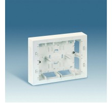 Simon 27 Коробка для наружного монтажа накладки 27722-35, 250х193х53мм, белый  27866-65  Simon