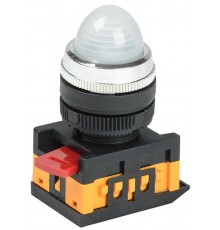 Лампа AL-22 сигнальная d22мм белый неон/240В цилиндр   BLS20-AL-K01  GENERICA