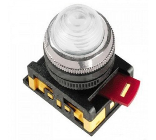 Лампа AL-22 сигнальная d22мм белый неон/240В цилиндр   BLS20-AL-K01  GENERICA