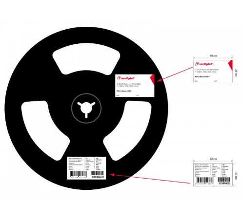 Светодиодная лента IC-A120-8mm 24V Warm3000 (9.6 W/m, IP20, 2835, 10m) (Arlight, стабилизированная)  037964  Arlight