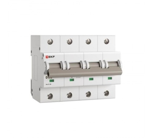 Выключатель автоматический четырехполюсный ВА 47-125 100А D 15кА PROxima  mcb47125-4-100D  EKF