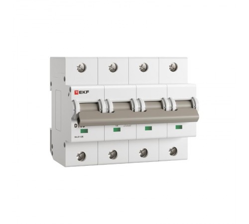 Выключатель автоматический четырехполюсный ВА 47-125 100А D 15кА PROxima  mcb47125-4-100D  EKF