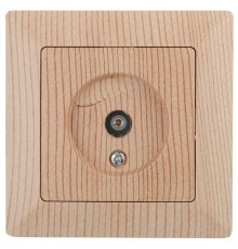 4-301-11 Intro Розетка TV одиночная, СУ, Solo, сосна  Б0043374  Intro