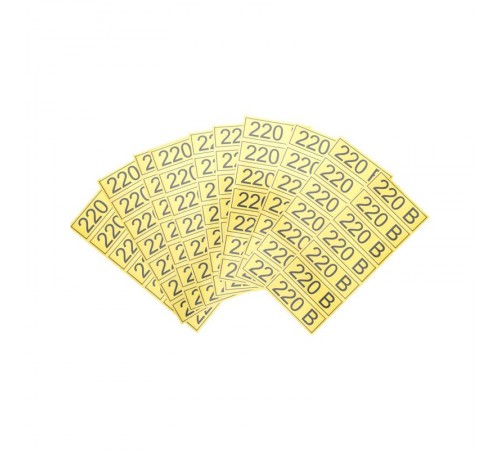 Наклейка знак электробезопасности "220 В" 35х100 мм 70шт.  56-0007-2  REXANT