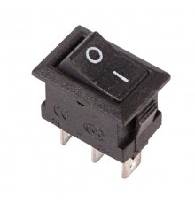 Выключатель клавишный 250V 3А (3с) ON-ON черный Micro  36-2030  REXANT