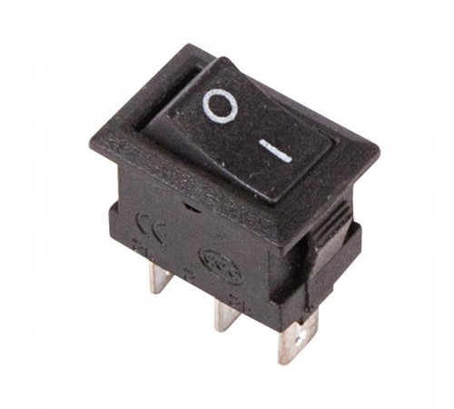 Выключатель клавишный 250V 3А (3с) ON-ON черный Micro  36-2030  REXANT