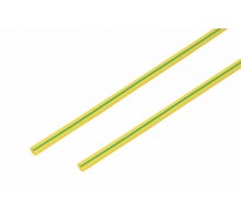 Термоусадка 4,0 / 2,0 мм, желто-зеленая (1м)  20-4007  REXANT