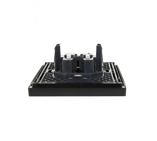 FORTE&PIANO Розетка 2-я без заземления, без шторок безвинтовое крепление 10А FP126 черный  FP-R20-10-1-K02  IEK