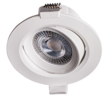 Светильник светодиодный Downlight встраиваемый поворотный PSP-R 9044 7W White 3000K 38° круг/поворот IP40 белый  .5022836  Jazzway