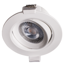 Светильник светодиодный Downlight встраиваемый поворотный PSP-R 9044 7W White 3000K 38° круг/поворот IP40 белый  .5022836  Jazzway