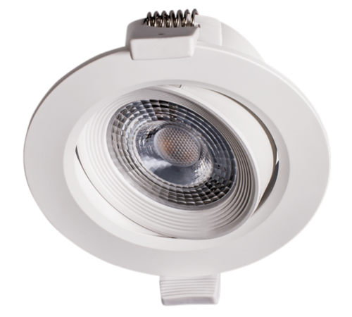 Светильник светодиодный Downlight встраиваемый поворотный PSP-R 9044 7W White 3000K 38° круг/поворот IP40 белый  .5022836  Jazzway
