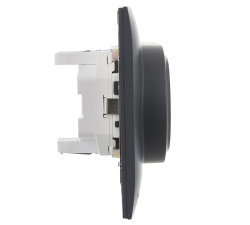 SKANDY Розетка 2-местная с з/к/ш 16А в сб. SK-R07T титан  SK-R24-16-K48-F  IEK