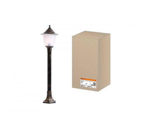 Светильник садово-парковый Прага Эл-11-73-100Б 60 Вт Е27 напольный на стойке h-1.0 м бронза  SQ0330-0517  TDM