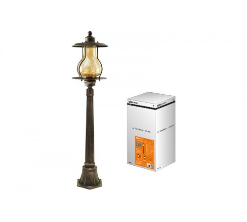 Светильник садово-парковый "Рим" 1х60 Вт, столб, H1050 мм, алюм., янтарное/кофейный, Е27  SQ0330-2063  TDM