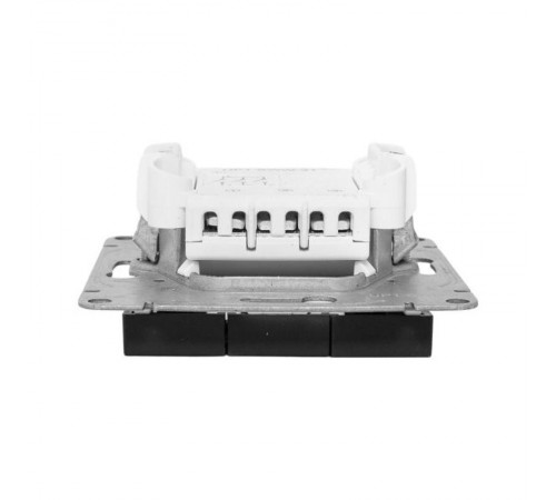 Механизм выключателя, трёхклавишный, чёрный Эпика EKF  UP1-SWB-31  EKF