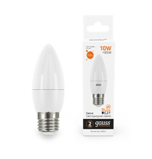 Лампа светодиодная Elementary Свеча 10W 750lm 3000K E27 LED 1/10/100  30210  Gauss