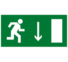Знак эвакуационный E 09 "Указатель двери эвакуационного выхода (правосторонний)" 150х300 мм  pn-e-09  EKF