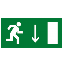 Знак эвакуационный E 09 "Указатель двери эвакуационного выхода (правосторонний)" 150х300 мм  pn-e-09  EKF