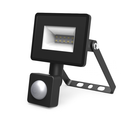 Прожектор светодиодный Gauss Elementary LED 10W 700lm IP65 6500К с датчиком движения  628511310  Gauss