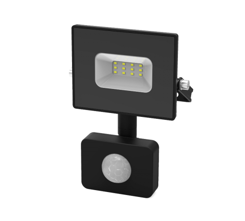 Прожектор светодиодный Gauss Elementary LED 10W 700lm IP65 6500К с датчиком движения  628511310  Gauss