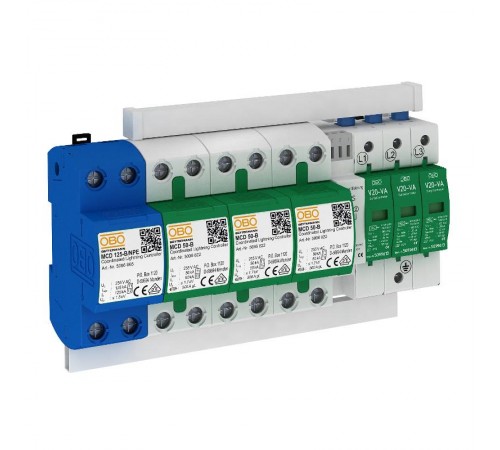 Комплект УЗИП 3+NPE (Класс I+II), 255 В (PS4-VA TT+FS)  5089777  OBO Bettermann