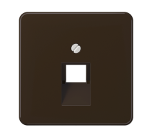 Крышка для одинарных телефонных и компьютерных розеток (UAE), фиксация винтом; термопласт; коричневый; CD500  CD569-1UABR  Jung