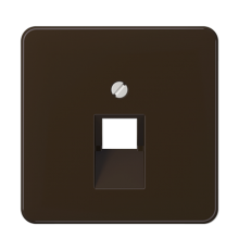 Крышка для одинарных телефонных и компьютерных розеток (UAE), фиксация винтом; термопласт; коричневый; CD500  CD569-1UABR  Jung