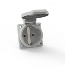 Розетка встраиваемая Schuko 16A 3p 250V IP54,QC серая I 71100-Bals I Bals