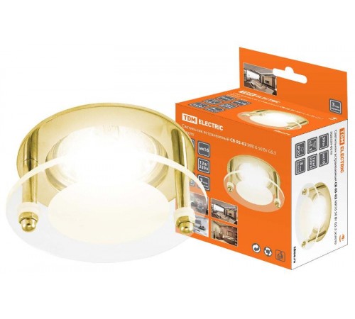 Светильник точечный встраиваемый под лампу СВ 05-02 MR16 50Вт G5.3 золото  SQ0359-0019  TDM