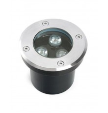 Светильник тротуарный 3W, AC/DC12-24V, 3000К, D100*H80mm, внутренний диаметр: 70mm, IP67, SP2801  48452  FERON