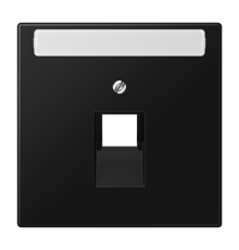 Плата (фиксация винтом) для одного модуля с полем для надписи; термопласт; черный матовый  LS969-1NAUASWM  Jung