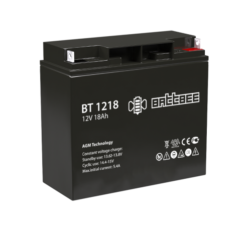 Аккумуляторная батарея ОПС серии BT 1218  12В/18Ач  BT 1218  Battbee