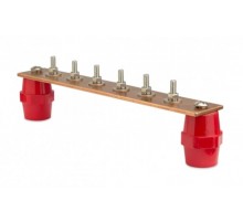 Главная заземляющая шина с изоляторами, 10 подкл.380мм x 40мм x 4мм, медь  NE2010  DKC