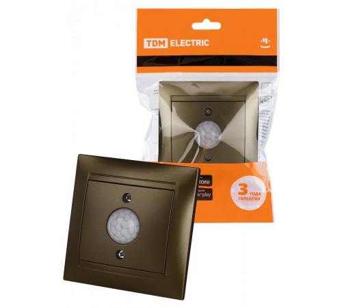 Выключатель с датчиком движения 1А бронза "Лама"  SQ1815-0727  TDM