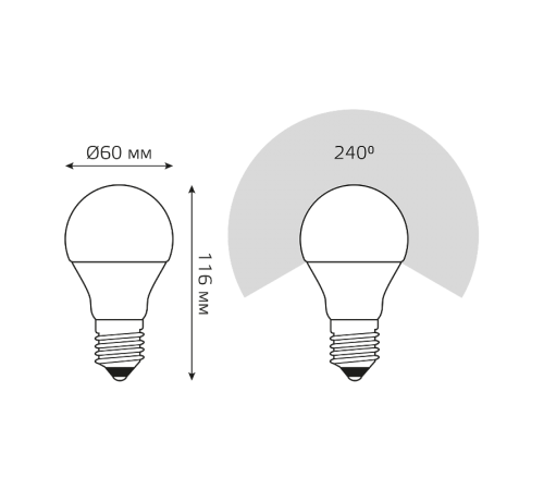 Лампа светодиодная LED 15Вт E27 220В 3000К Elementary A60  23215  Gauss
