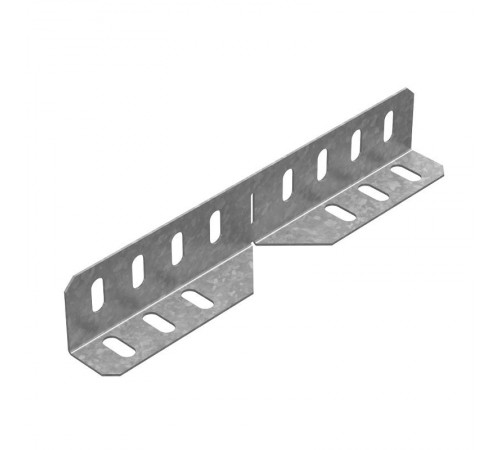 Соединитель универсальный изменяемый для лотка высотой 80, 100 мм, толщ. 1,0 мм, гор. цинк  СЛУИ-80-100-1,0-ГЦ  Ostec