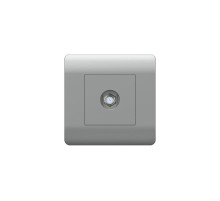 Розетка антенная одиночная SAT коннектор, серебряный(NEW3-E)  431413  CHINT