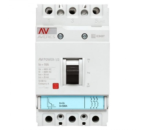 Выключатель автоматический AV POWER-1/3 16А 35kA TR  mccb-13-16-TR-av  EKF