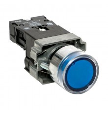 Кнопка BA61 с подстветкой 230В синяя NO IP65 PROxima  xb2-bw61-230-65  EKF