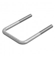 Хомут крепления П-образный 8х100, гальван. цинк, 052480  ХК-П-8х100-ЭЦ   Ostec