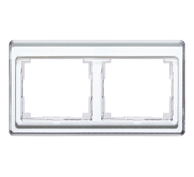 Рамка для горизонтальной установки, 2 поста; акриловое стекло; белый; SL500  SL5820WW  Jung