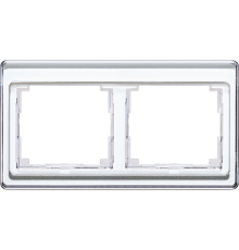 Рамка для горизонтальной установки, 2 поста; акриловое стекло; белый; SL500  SL5820WW  Jung