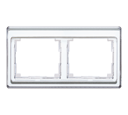 Рамка для горизонтальной установки, 2 поста; акриловое стекло; белый; SL500  SL5820WW  Jung