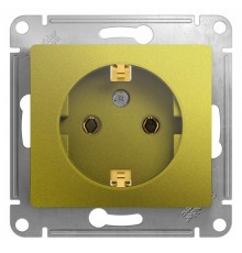 Glossa Фисташковый Розетка с заземлением  GSL001043  SE