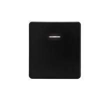 Выключатель ROUND 1 кл с подсветкой 10А с/у оникс  KR-78-0713-3  Kranz