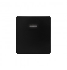 Выключатель ROUND 1 кл с подсветкой 10А с/у оникс  KR-78-0713-3  Kranz