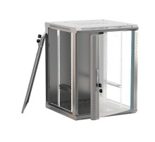 TWB-0445-GP-RAL7035 Шкаф настенный 19-дюймовый (19"), 4U, 278x600х450мм, стеклянная дверь с перфорацией по бокам, (разобранный)  451984  Hyperline